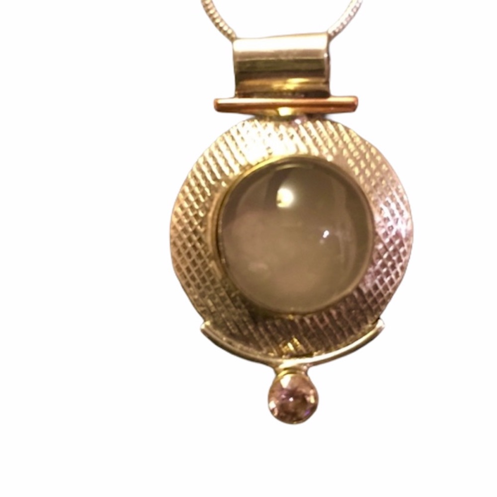 Moonstone Pendant, Sterling Silver
